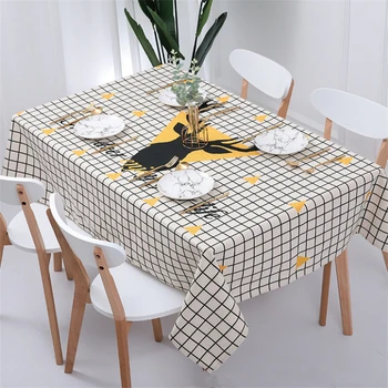 

2pcs Household Fabrics Anti Scald and Oil Free Disposable Tablecloth Digital Printing Tablecloth 120 * 160cm Rectangular Coffee