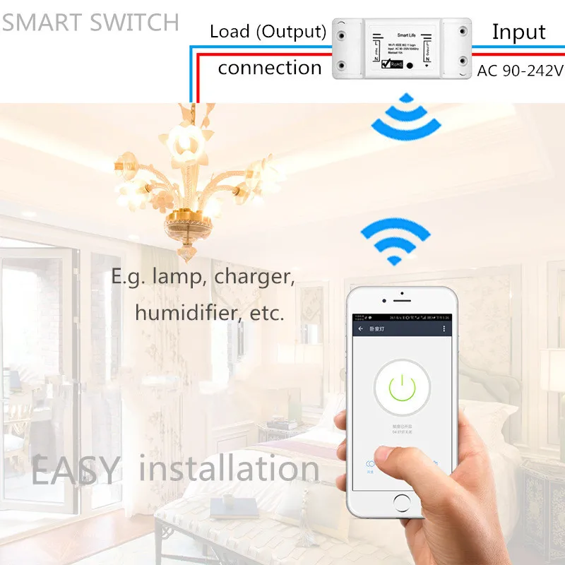 DIY умный дом автоматизация модуль 10A Wifi умный переключатель удаленный беспроводной светильник с таймером переключатель Интеллектуальный универсальный