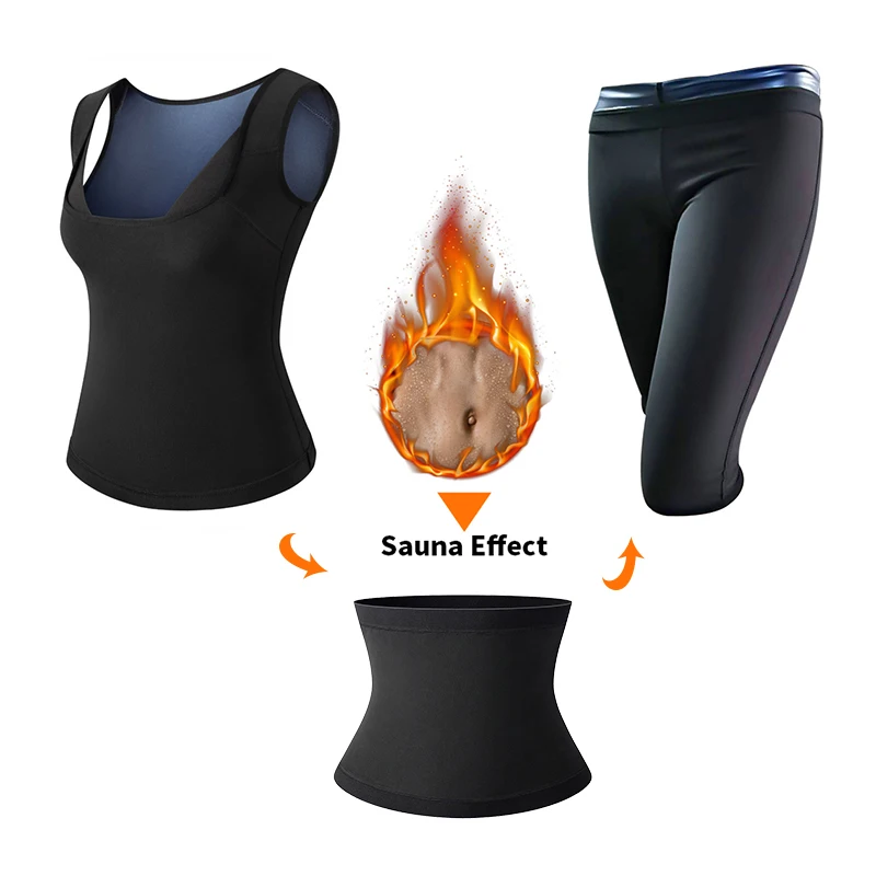 MUKATU 3pcs (жилет + пояс брюки) неопреновый корсет утягивающий формирователь тела для