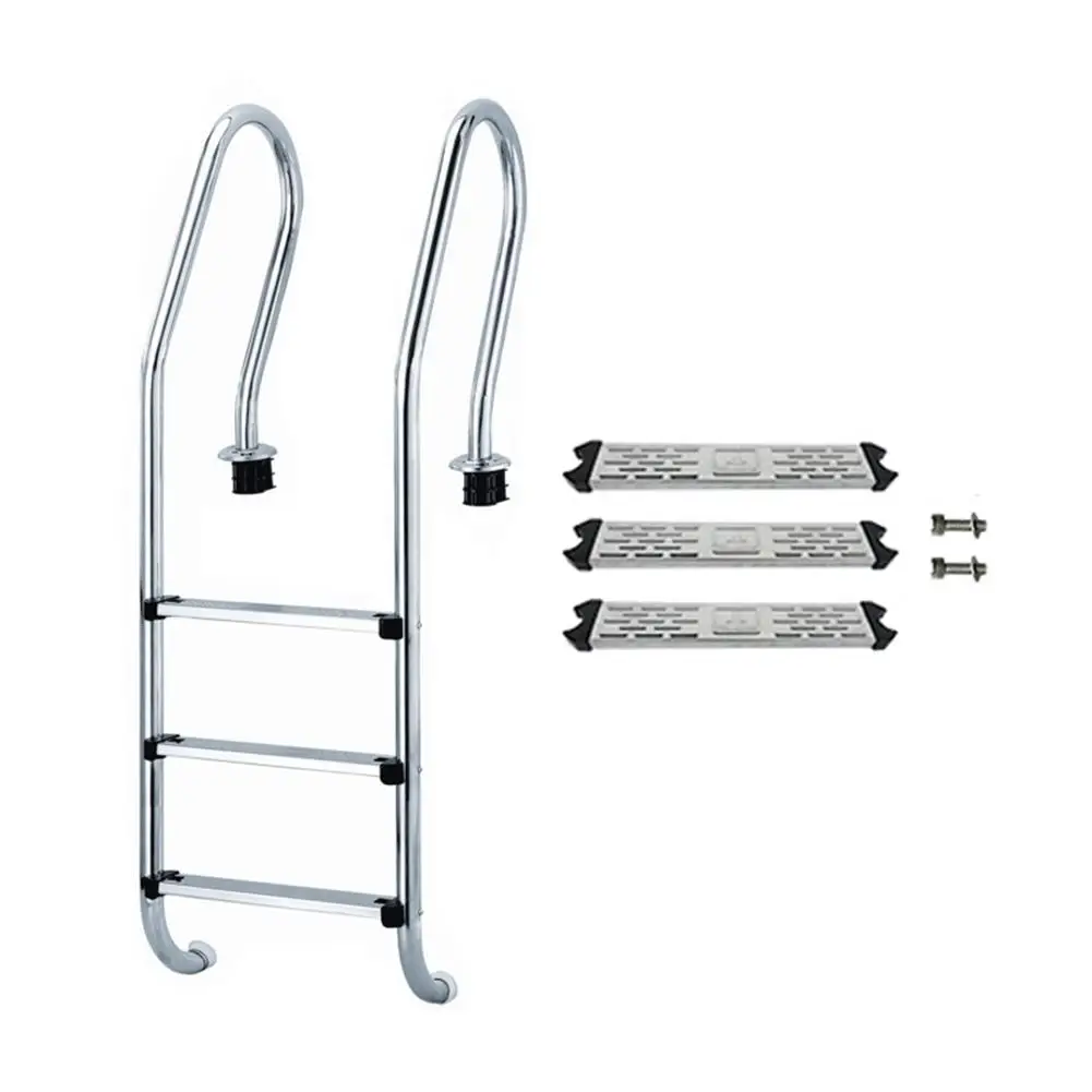 

New Hot Swimming Pool 304 Stainless Steel Ladder Stair Pool Replacement Ladder Rung Steps Fittings