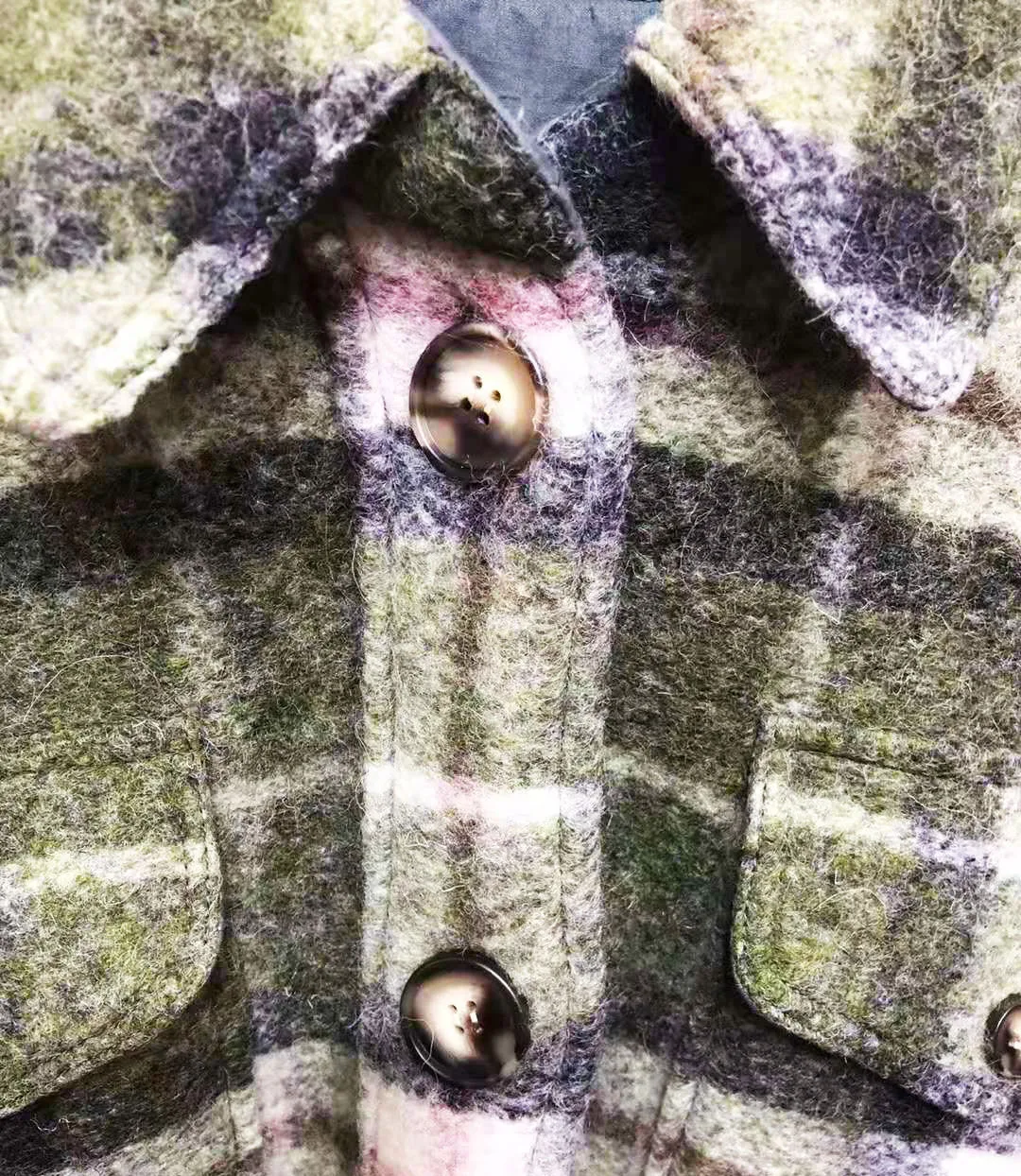 2021 Autumn / Winter Coats & Jackets Large Shape Brushed Pocket Wool