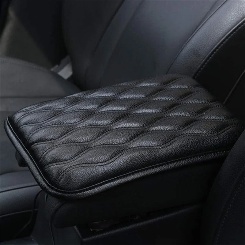 1PC Leahter Soft Comfort Car Armrest Box Pad Mat Cushion Center Console Storage Box Cover