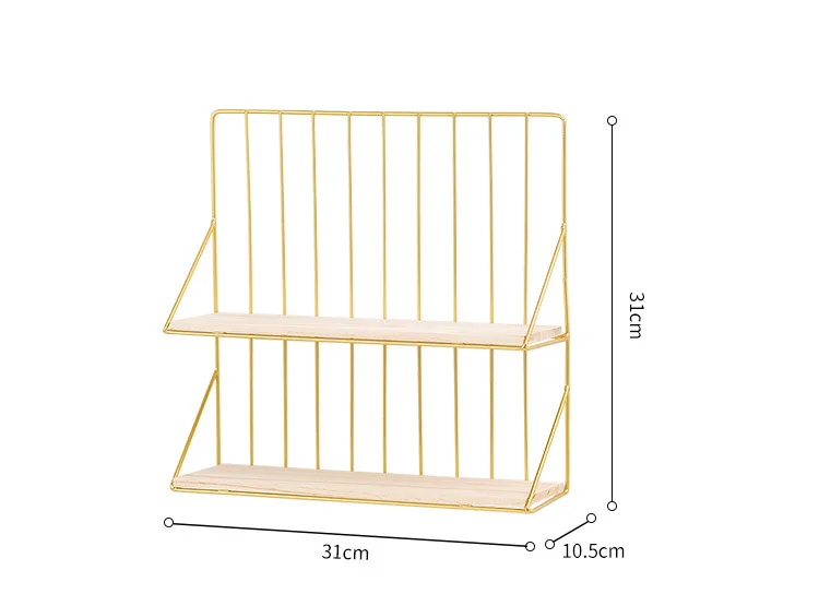 Двухслойные Деревянные Настенные плавающие полки, железные и деревянные настенные полки с гвоздями