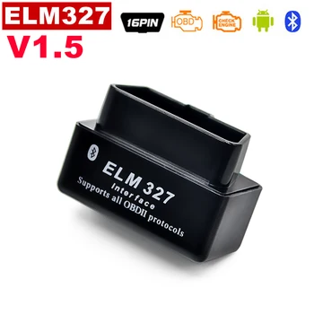

Super Mini Elm 327 bluetooth V1.5 OBD2 Elm327 interface OBDII Scanner OBD 2 Adapter Auto Diagnostic-Tool for android phone PC