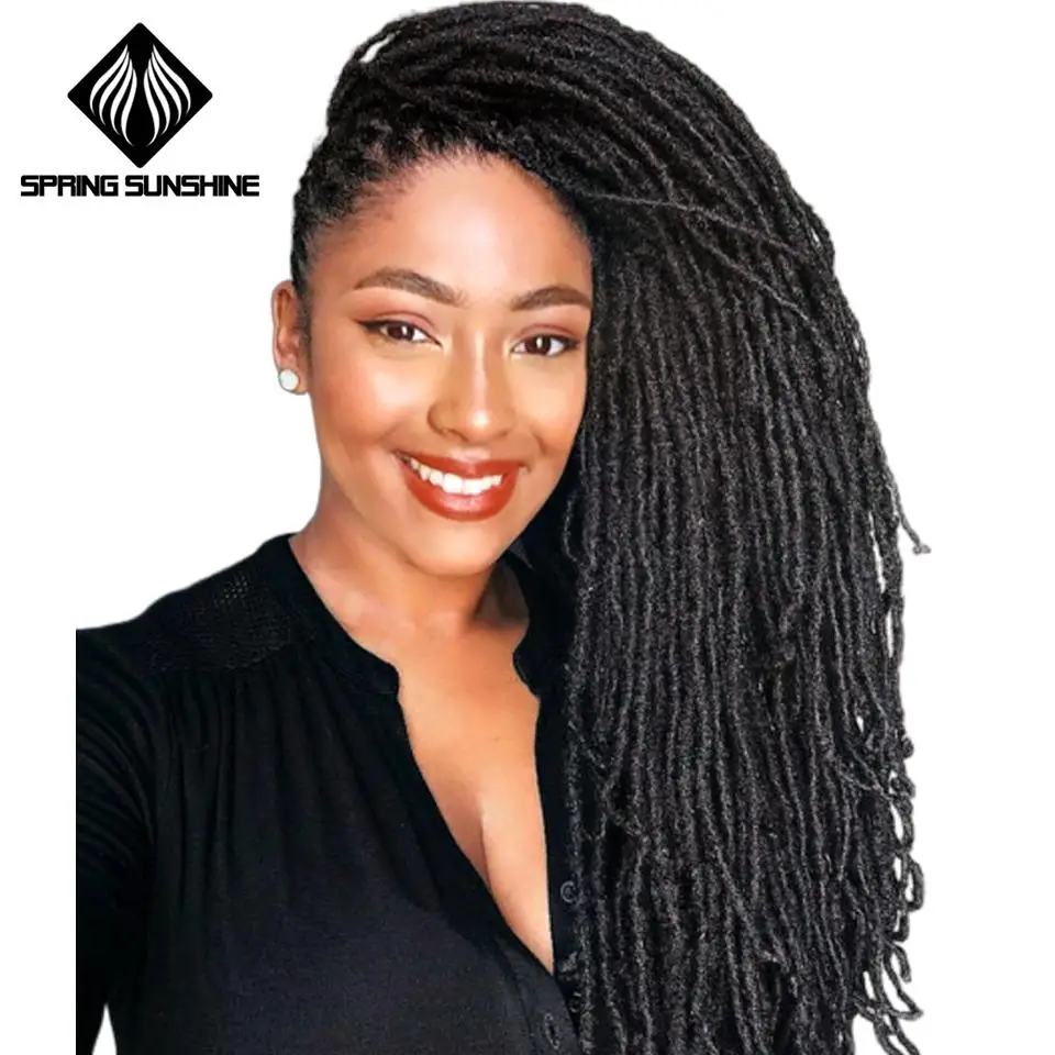 

Spring sunshine Sister Locks Afro Crochet Braids Ombre Soft Dreadlock 18Inch Synthetic Hair for Women Locs Crochet Hair