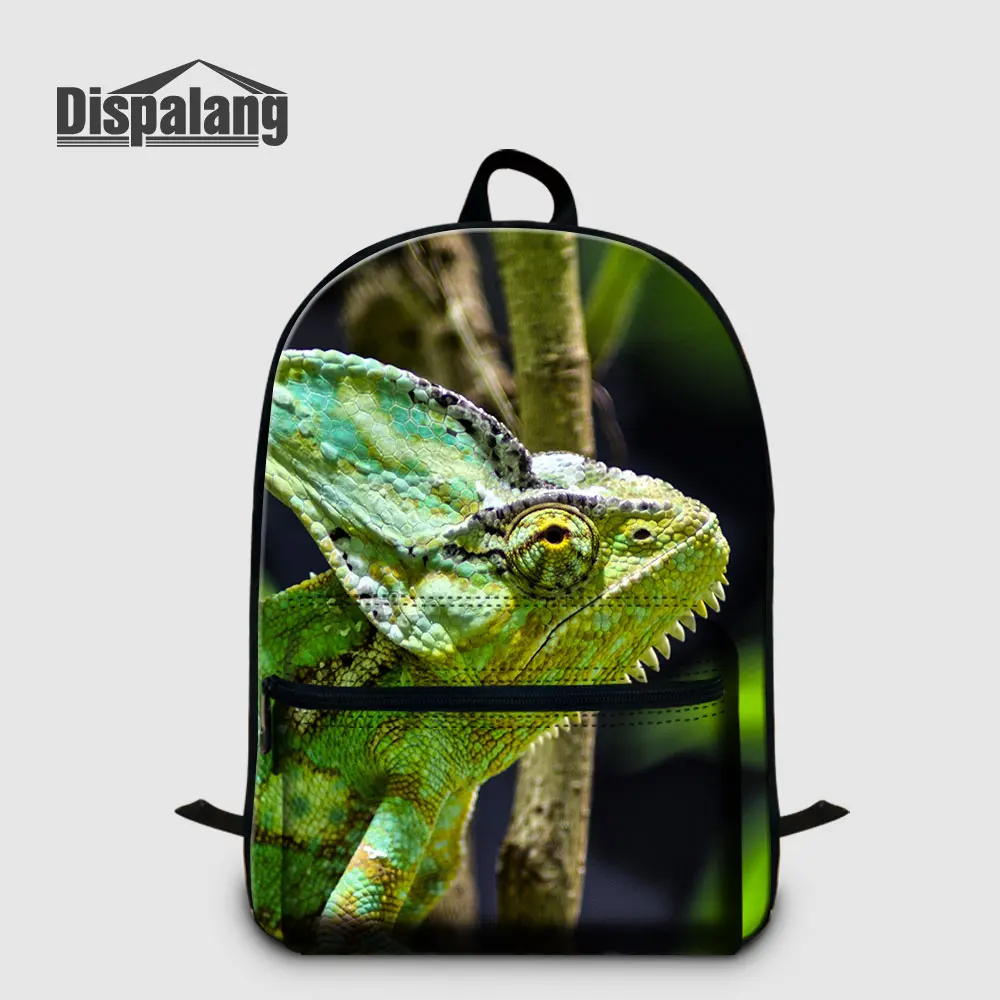 Lizard Chameleon Backpack 17 Inch Travel Computer Bag School Bookbag