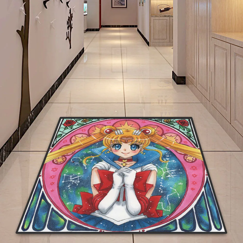 Cartoon Sailor Moon Magic Doormat Floor Mat Large Carpet Rug Home Carpet Hotel Living Room Floor Mats Anti Slip Gift - Цвет: Style 20