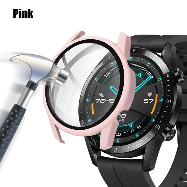 for Huawei Watch GT 2-2e 46mm/42mm Accessories Full Coverage Bumper Tempered Screen Protector huawei gt2e gt2 Cover