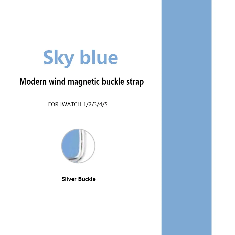 Sky blue 1 Современный Кожаный ремешок для Apple Watch 5 ремешок с пряжкой 44 мм 40 мм для смарт аксессуары для iwatch серии 4 3 2 38 мм 42 мм - Цвет ремешка: Sky blue 1