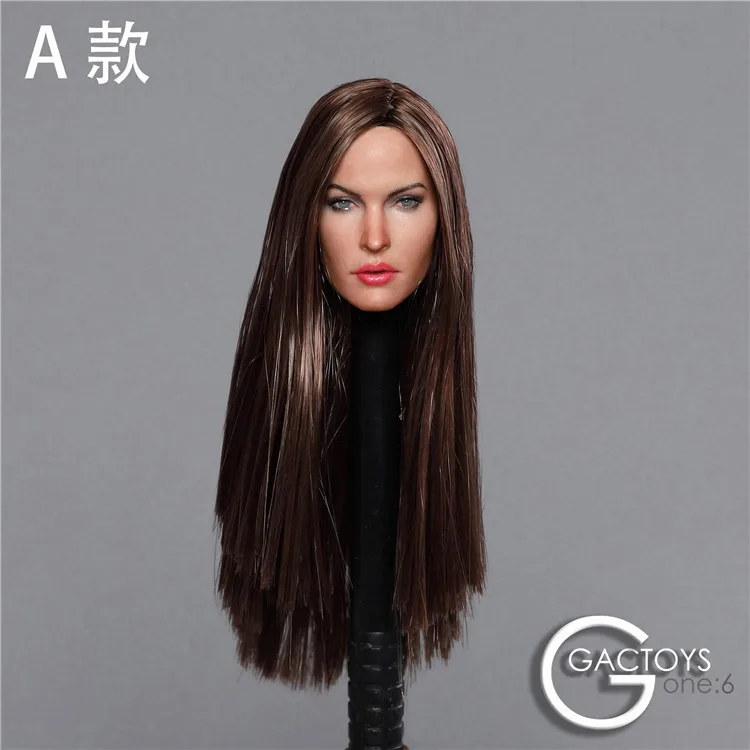 

1/6 Megan Fox Head Sculpt Long Straight Hair GACTOYS GC029 A B C F 12'' Female Figure body