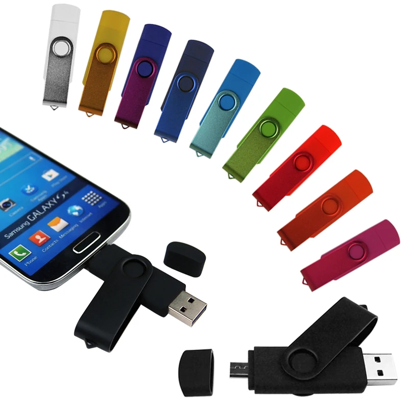Металлический флэш-накопитель USB OTG 2,0 Cle Usb флэш-накопитель 32 Гб оперативной памяти, 16 Гб встроенной памяти, 8 ГБ 4 ГБ флэш-накопитель Флэшка памяти Пользовательский логотип USB для подарков Бизнес