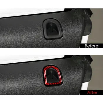 

Car Door Lock Frame Cover Trim Auto Carbon Fiber Style For Ford Mustang 2009-2013 2PCS