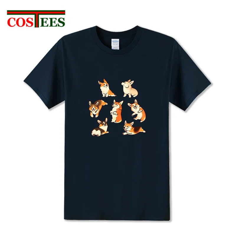 

Camisetas Homme Tops Hipster Tee Kawaii Jolly Corgi T Shirt Men Cute Corgi T-Shirt For Dog Lover'S Perfect Gift Man Brand Tshirt