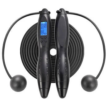 

Smart Jump Rope with Mat Cordless for Exercise Digital Counting Work Out Fitmess Counter Timer Skipping Rope Home Gym