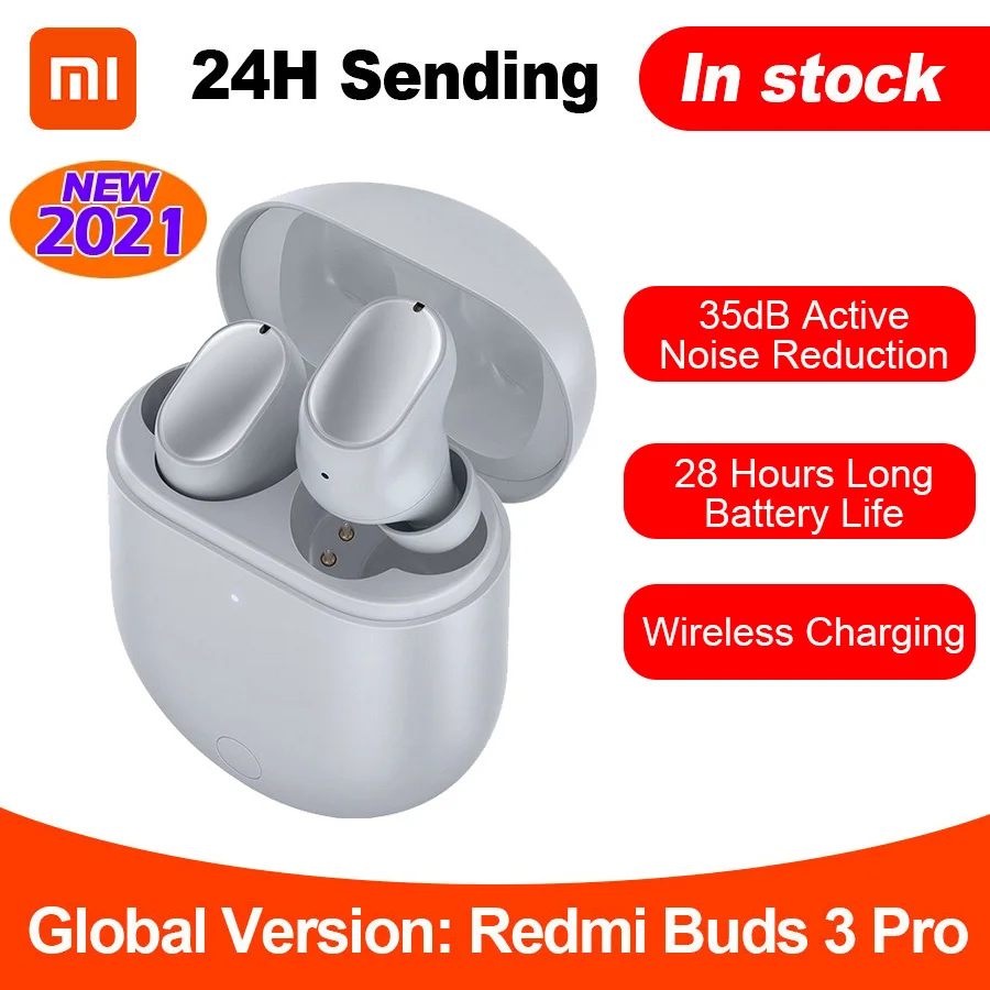 TWS Bluetooth-наушники глобальная версия Xiaomi Redmi Buds 3 Pro IPX4 водостойкие 69 мм с низкой