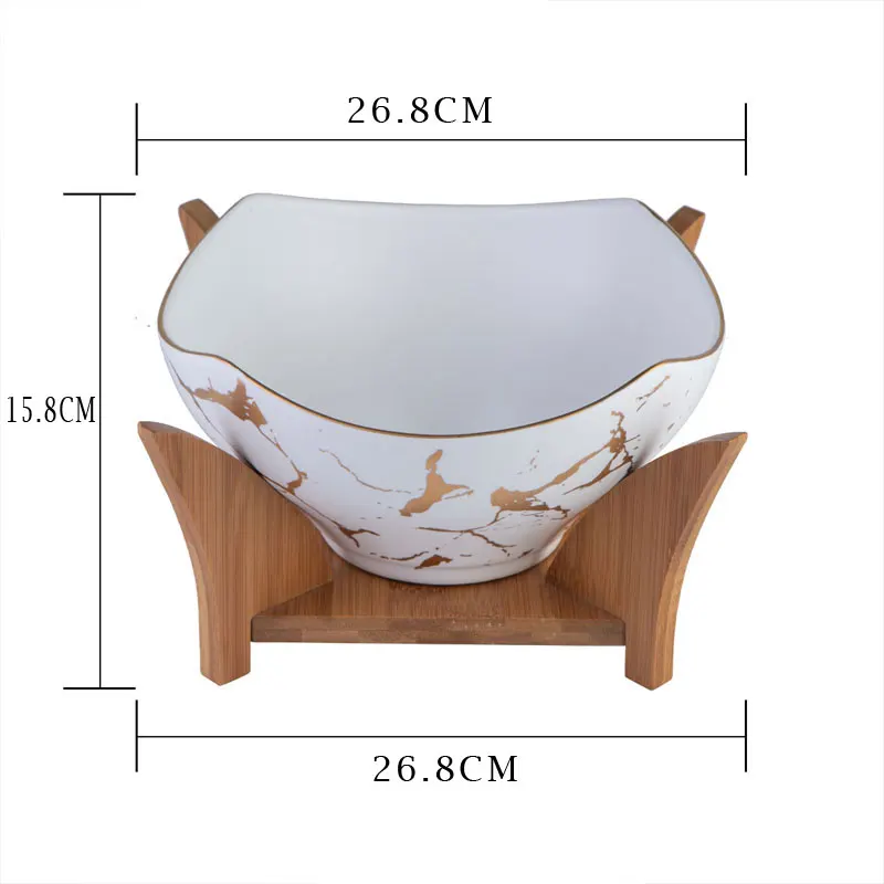 Фруктовый поднос в скандинавском стиле, творческая Фруктовая тарелка, поднос для закусок, бытовая, для гостиной, керамика, квадратный, сплошной цвет, фруктовый салатник - Цвет: b2-L