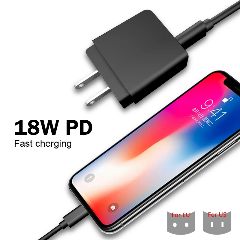 X166 зарядное устройство для мобильного телефона PD usb type C, белый, черный, зарядное устройство, адаптер, ЕС, США, вилка, быстрая зарядка, зарядное устройство для путешествий, настенное зарядное устройство