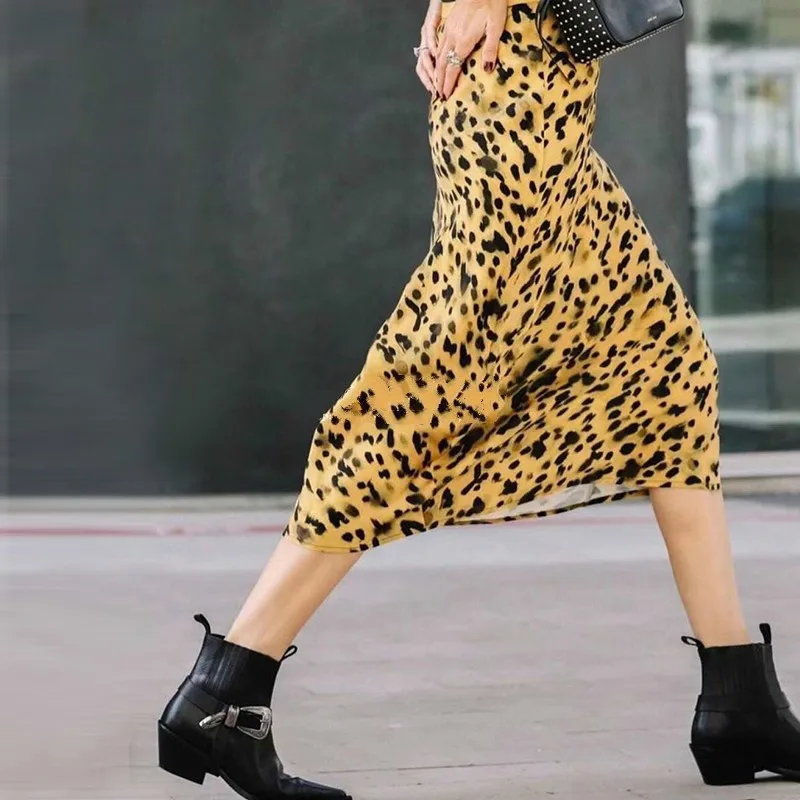 Klassieke Luipaard Print Echte Zijde Half-Body Maxi Midi Sexy Vintage Rok Rokken Vrouwen Kleding Bohemian Lolita Hoge Taille Klassieke Luipaard Print Echte Zijde Half-Body Maxi Midi Sexy Vintage Rok Rokken Vrouwen Kleding Bohemian Lolita Hoge Taille
