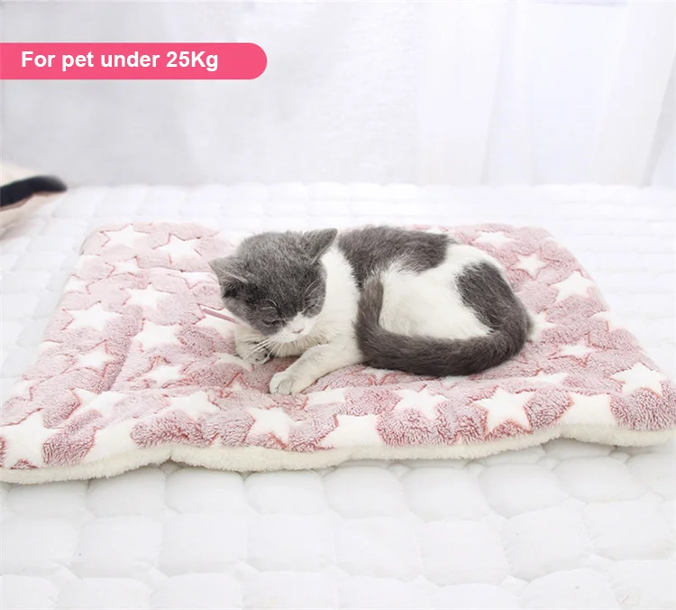 Dog Mat Dog Bed Thickened Pet Cat Soft Fleece Pad Blanket Bed Mat Cushion Home Portable Washable Rug Keep Warm S/M/L/XL/XXL/XXXL