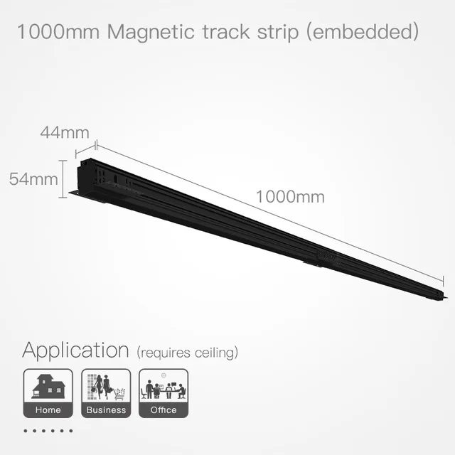 1M Receseed Track Креативный магнитный держатель лампы Алюминиевый 0,5 м 1 м потолочный встраиваемый подвесной светодиодный светильник с магнитным креплением - Испускаемый цвет: 1M Receseed Track