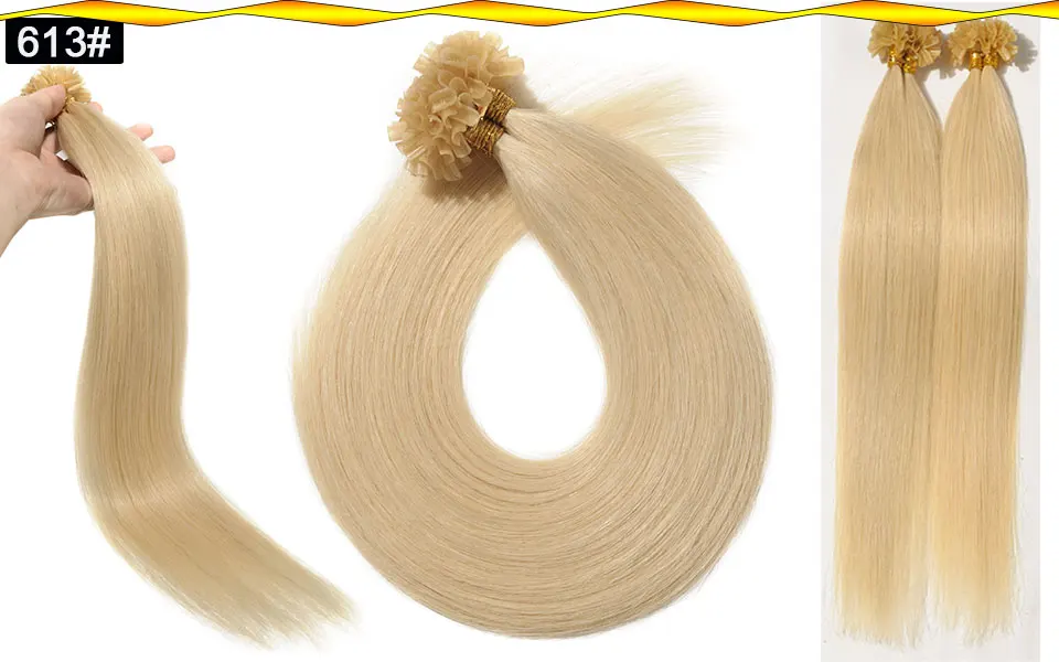 SEGO прямые 16 "18" 20 "22" 24 "кератиновые капсулы человеческие волосы fusion Nail U Tip Non-Remy Предварительно скрепленные волосы расширение 1 г/strand 50 г