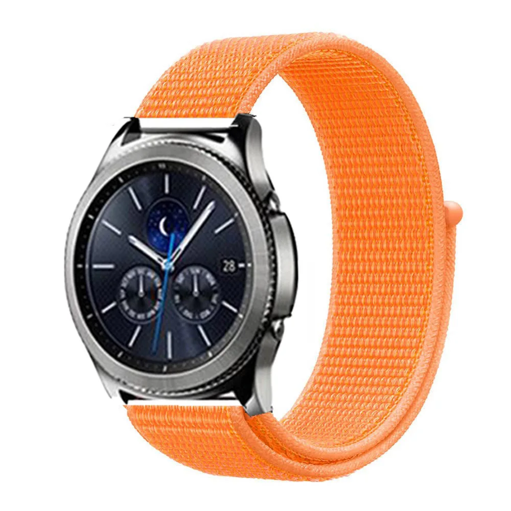 Galaxy watch 46 мм ремешок для samsung gear S3 Frontier 42 мм active 2 huawei watch gt ремешок amazfit bip нейлон 22 мм ремешок для часов 44 40 - Цвет ремешка: papaya 37