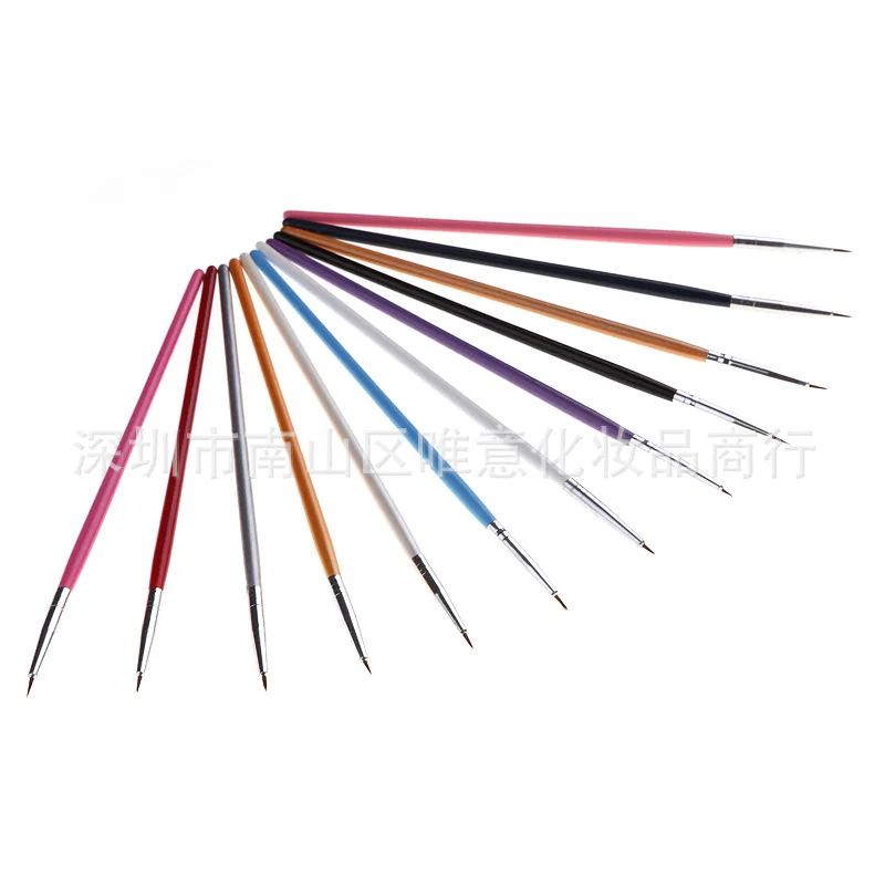 Маникюрные принадлежности деревянная клюшка 12 цветов 12 чехол Хуа Би Флюоресцентный маркер маникюрные принадлежности наборы ручек