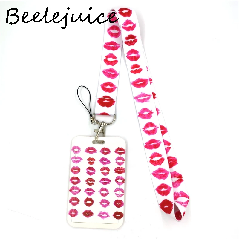 Llavero para llaves con forma de labios y beso para niños, tarjeta de identificación, para gimnasio, teléfono móvil, insignia, para Llavero Soporte, adornos para joyas, accesorios de regalo