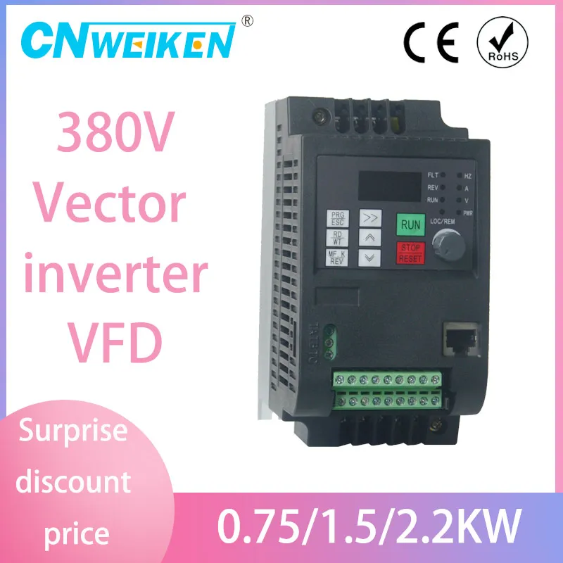 

For Romania CE 380v 1.5kw/2.2kw/4kw/5.5kw/7.5kw/11kw 3 phase input and 3 phase output frequency converter / ac motor drive / VFD
