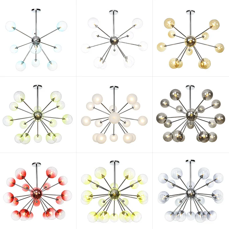 Magic Bean Pendant Lamp Iron Lamp Body Glass Pendant Light Nordic Indoor Lighting Decoration Light Fixture LED G4 Lustre 220V