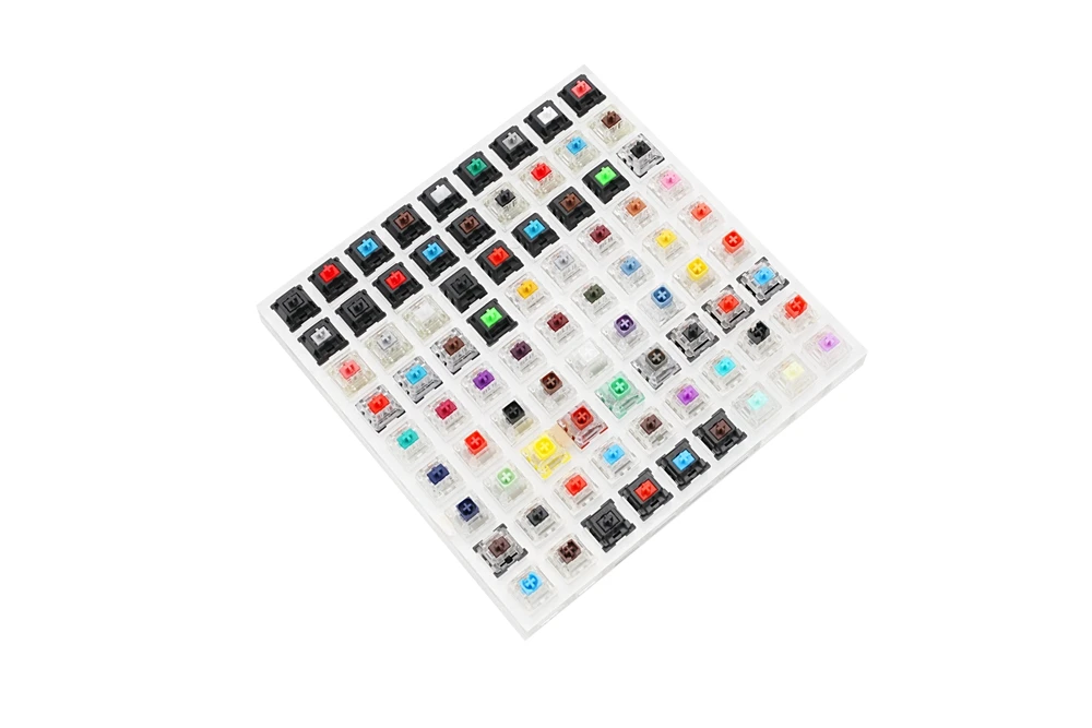  130 switch switches tester with acrylic base blank keycaps for mechanical keyboard cherry kailh gat