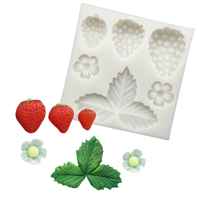 New Holes Strawberry Fruit Silicone Mold Fondant Molds Sugar Craft Tools  Chocolate Mould for Cakes - AliExpress