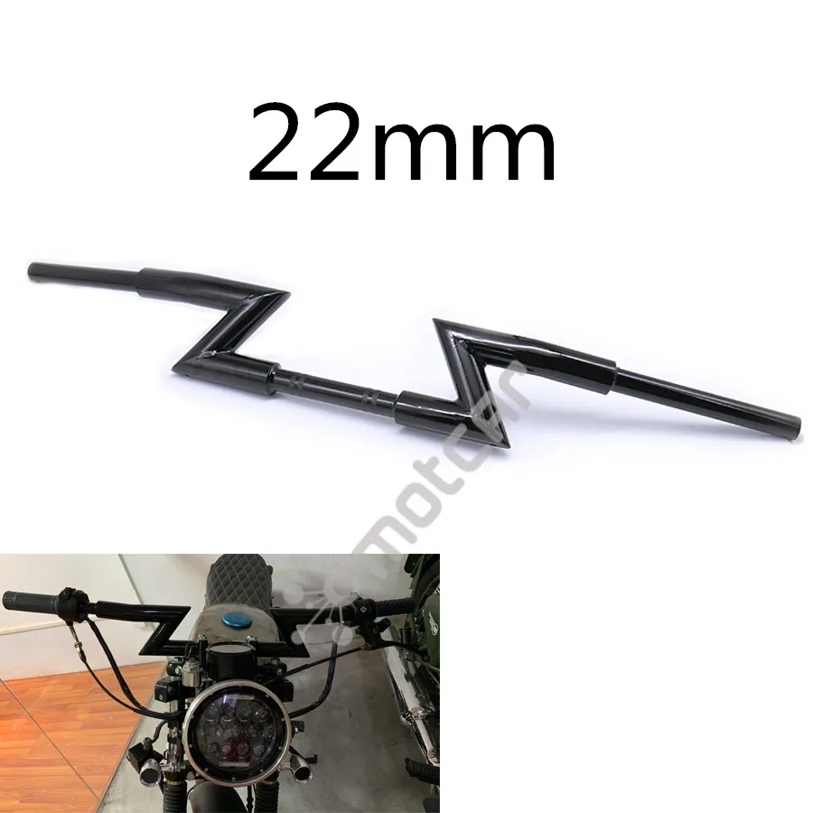 Мотоцикл удлиненный утолщенный 1/" Диаметр молния сталь низкая z-бар ручка универсальная для Harley Kawasaki диаметр 22 мм