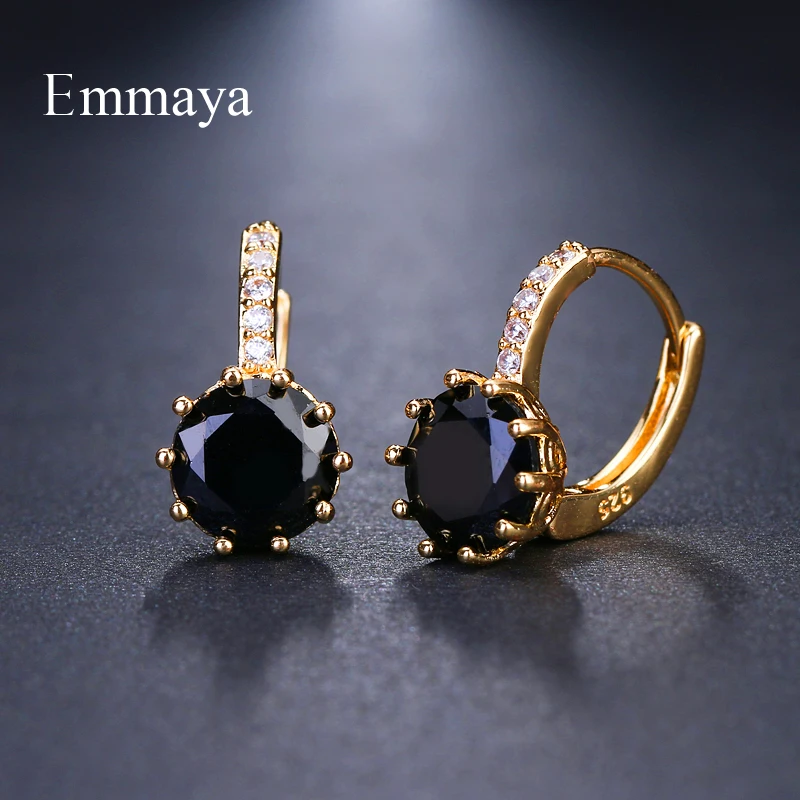 Stud Earrings 9 Colors AAA CZ Element For Women Wedding Party Gift