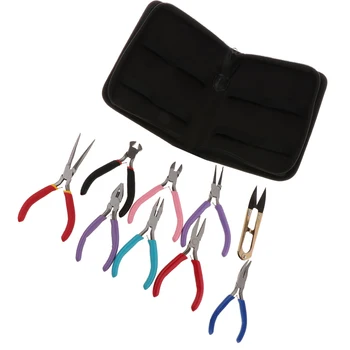 

9pcs Mini Jewelers Pliers Set Jewelry Making Beading Craft Repair Design Hobby Art Project