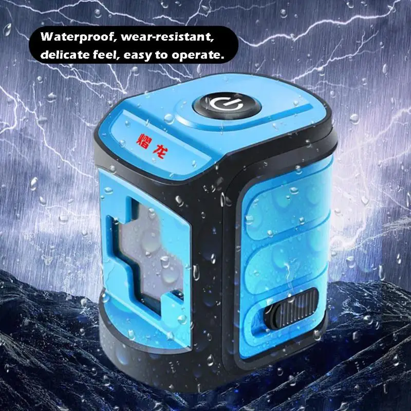 

2 Lines Horizontal Cross Laser Level Instrument Flexibility Stability Wear Resisting Meter Waterproof Self-leveling 76X70X55mm