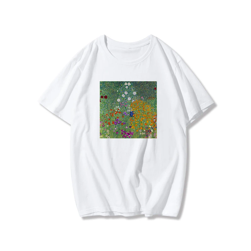 

Painting Art Flower Andscape Women Tshirt Harajuku Kawaii Tumblr Gothic Cotton Plus Size Short Sleeve Tee Shirt Femme Streetwear