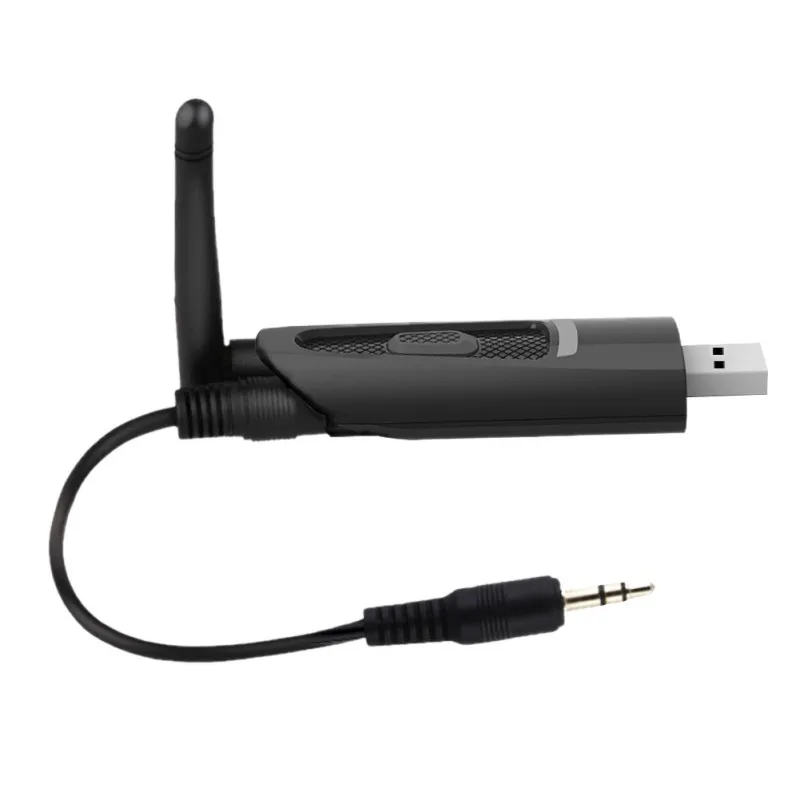 2-в-1 Bluetooth аудио передатчик для телевизора/ПК 3,5 мм Беспроводной звуковая карта USB с внешней антенной