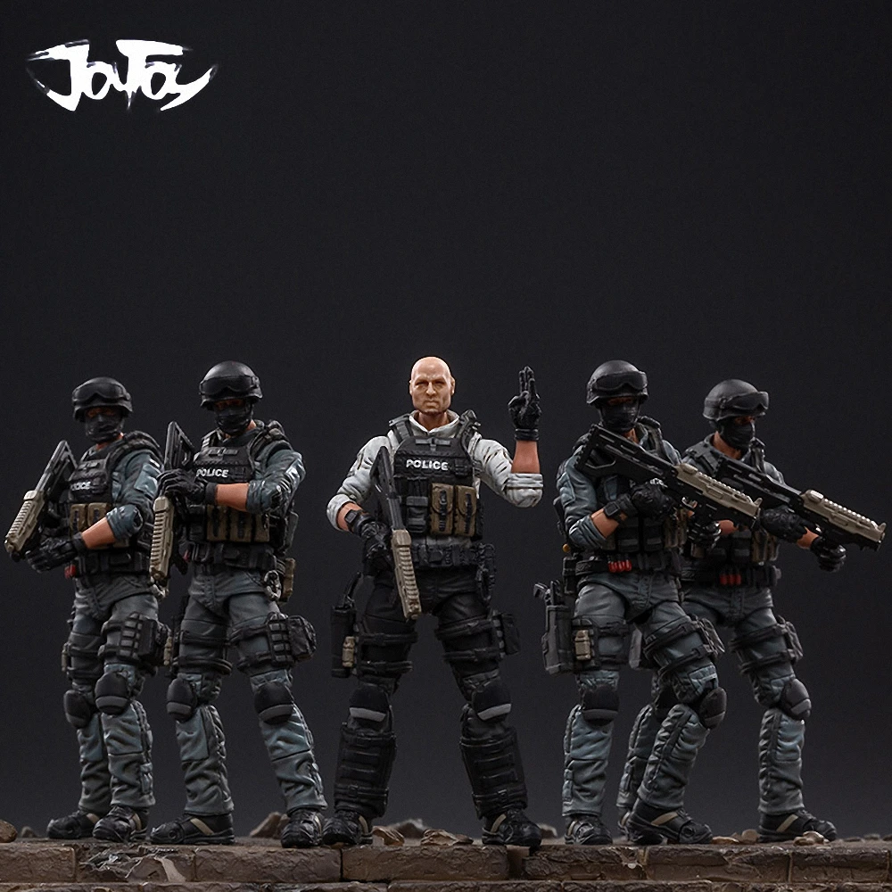 

JOYTOY 1/18 soldiers (5/pcs) action figures City Polic soldier Birthday/Holiday Gift model kit toys Free shipping