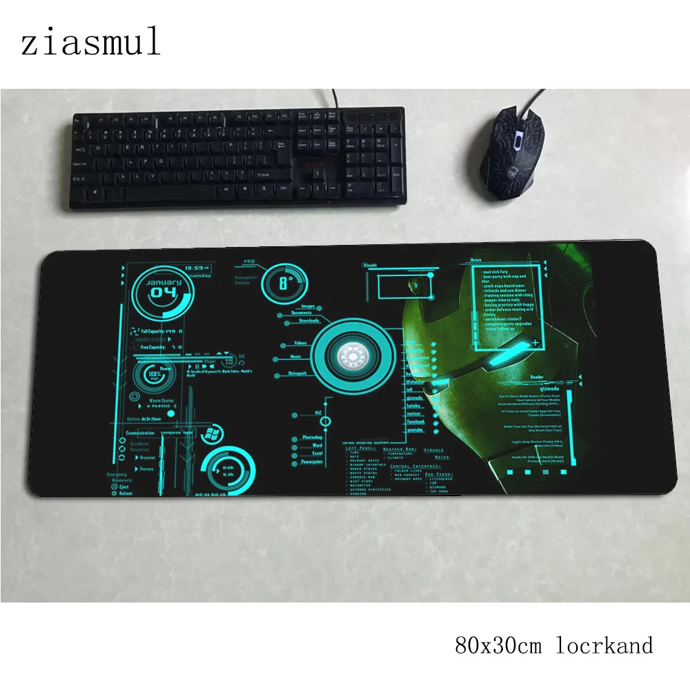 Железный человек padmouse 80x30 см игровой коврик для мыши игровой массовый с узором коврик для мыши геймер компьютерный стол Инди поп-коврик notbook mousemat pc - Цвет: pattern 9