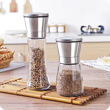 

1pcs Stainless Steel Salt and Pepper Grinder Mill Adjustable Spice Salt and Pepper Mill Kitchen Cooking Tools