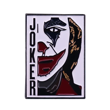 

Joker half face pin Batman villain gift for Joaquin Phoenix fans