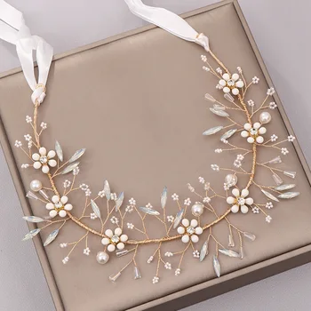 

Bridal Hair Band 2020 new original and American hot sale Crystal Hair Band yarn dress accessories hair accessories female