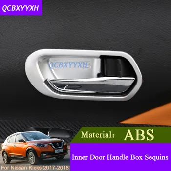 

Car Styling 4pcs/lot ABS Inner Door Handle Box Sequin For Nissan Kicks 2017 Internal Decorations Stickers Auto Interior Frame