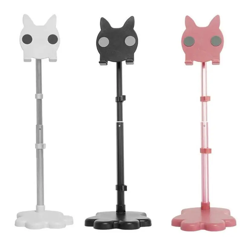 

Cute Cat Phone Tablet Stand Mount Metal Adjustable Mobile Phones Holder Bracket The Whole Base Weighs 200g and Stable
