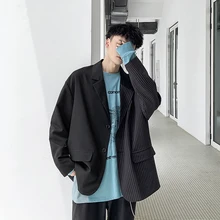 Мужской повседневный Блейзер осень и зима красивый однотонный костюм модная Превосходная куртка Молодежная модная трендовая мужская одежда