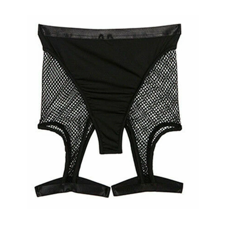 Womens Fish Net Swimwear Shorts Ladies Mesh Bathing Shorts Stocking Black See Through Swimwear