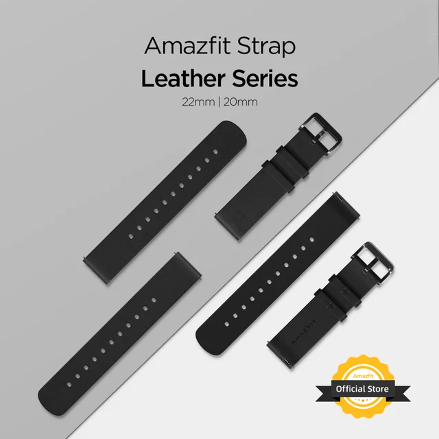Amazfit Leather Strap 20mm/22mm Original Accessories for Smartwatch 1
