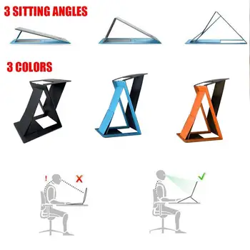

Folding Portable Laptop Phone Stand Viewing Angle/Height Adjustable Multi-Angle Invisible Supplies Light Adjustment Thin Of Q6B4