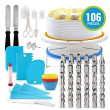 106 шт. Многофункциональный комплект для украшения торта, набор тортов, тортов, пробок, помадка, инструмент, кухонный десерт, выпечка изделия для выпечки